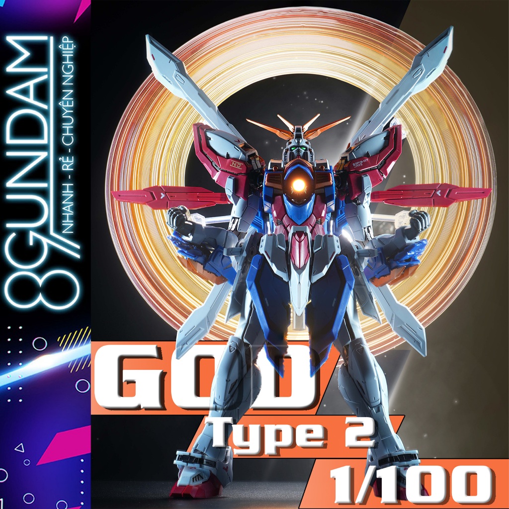 [CÓ SẴN] Mô Hình Lắp Ráp 1/100 Kami-01 MB God Fighter - Type 2 [Xương ...