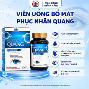 Viên Uống Bổ Mắt Phục Nhãn Quang - Hỗ Trợ Cải Thiện Thị Lực, Giảm Mỏi Mắt & Ngăn Ngừa Thoái Hóa Điểm Vàng-Hộp 30v