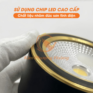 Đèn LED ông bơ công suất 7W 12W phi90 phi110 vỏ nhôm - đèn bơ ốp trần, hiên, văng