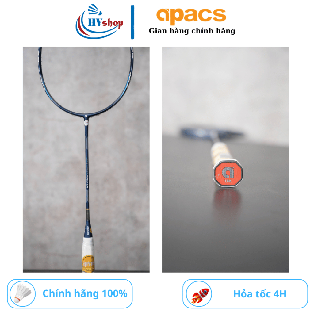 Vợt cầu lông Apacs Hard Hitter Pro 6.4 chính hãng, tặng 03 quà tặng, bảo hành 03 tháng - HVShop