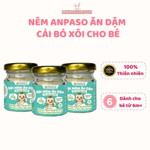 Gia Vị Ăn Dặm Anpaso Vị Cải Bó Xôi Cho Bé Từ 6 Tháng, Hạt Nêm Bột Nêm Vị Cải Bó Xôi Không Bột Ngọt