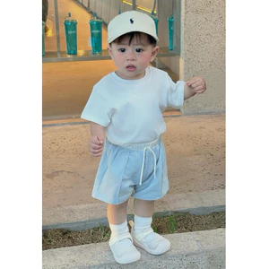 Quần Sooc Đùi Vải Cotton In Hình Cá Heo Vui Nhộn Mùa Hè Obebi Cho Bé Trai Bé Gái Từ 8-22KG QC82
