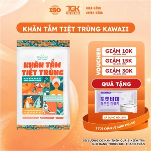 Túi 2 khăn tắm tiệt trùng Kawaii 70x140cm - Khăn tắm dùng 1 lần tiệt trùng mềm mại, khăn du lịch biển