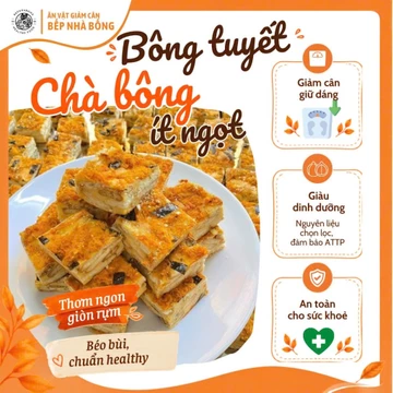 Bánh Bông Tuyết Chà Bông Trứng Muối, Vị dâu, Healthy, Ít ngọt, ăn kiêng,loại 1, Ăn vặt Bếp Nhà Bống, kèm hộp quà tết