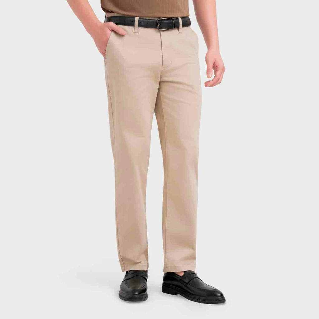 Quần Kaki Nam Insidemen Regular Fit có túi sau, cotton co giãn, thoáng khí IKK0240S0