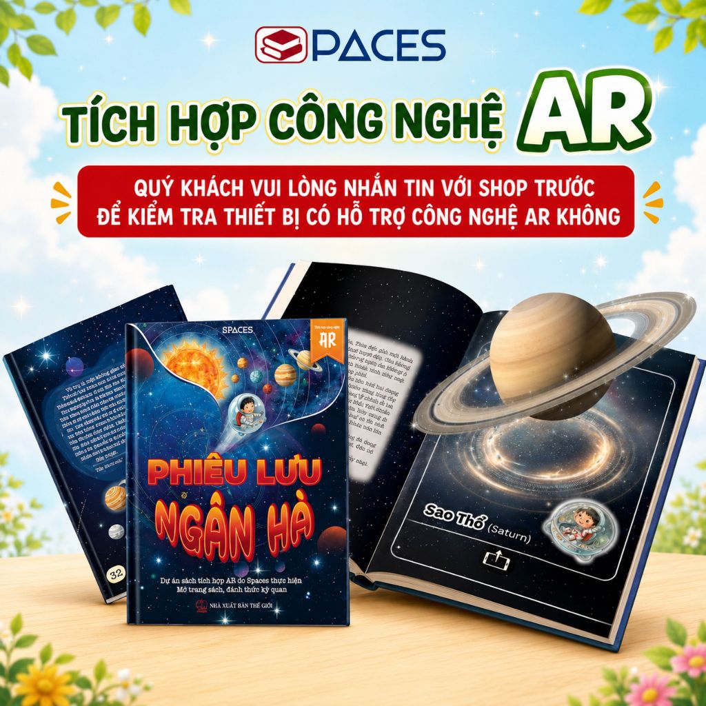 Sách 3D - KHÁM PHÁ VŨ TRỤ Tích Hợp AR Cho Bé - SPACES