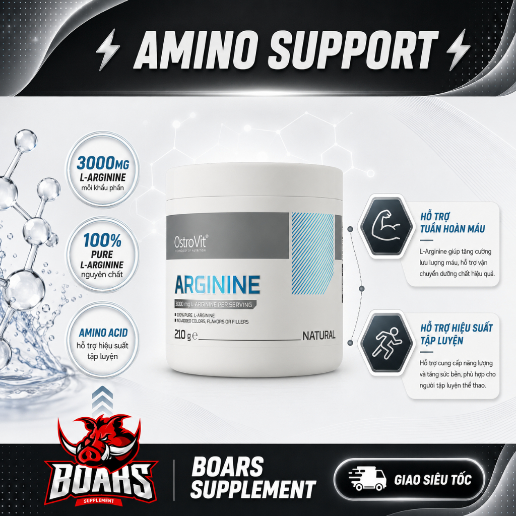 OstroVit Arginine 210g – Bột L-Arginine