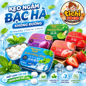 Kẹo Ngậm Trái Cây Thơm Miệng Bạc Hà Vị Hoa Quả 12 vị thơm mát