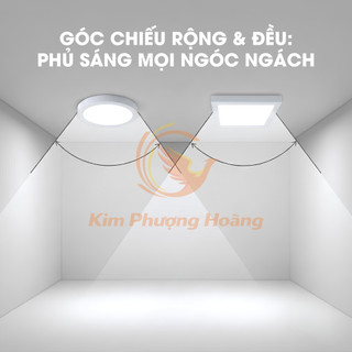 Đèn Ốp Trần Nổi Vuông,Tròn 12W|18W|24W Ánh Sáng Trắng, Đèn Trần Trang Trí Phòng Khách PANEL LAMP