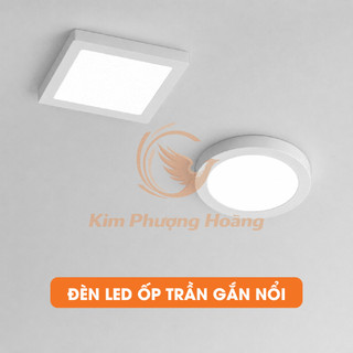 Đèn Ốp Trần Nổi Vuông,Tròn 12W|18W|24W Ánh Sáng Trắng, Đèn Trần Trang Trí Phòng Khách PANEL LAMP