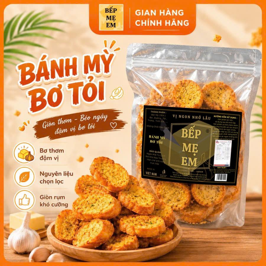 HOẢ TỐC - Bánh Mì vị Bơ Tỏi Bếp Mẹ Em