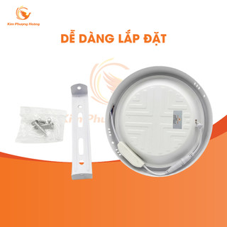 Đèn Ốp Trần Nổi Vuông,Tròn 12W|18W|24W Ánh Sáng Trắng, Đèn Trần Trang Trí Phòng Khách PANEL LAMP