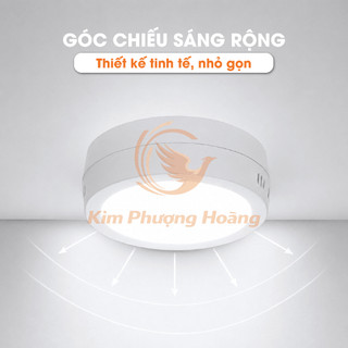 Đèn Ốp Trần Nổi Vuông,Tròn 12W|18W|24W Ánh Sáng Trắng, Đèn Trần Trang Trí Phòng Khách PANEL LAMP