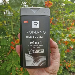 Combo 2 Chai Sữa Tắm Gội 2in1 Romano đen 180g