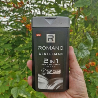 Combo 2 Chai Sữa Tắm Gội 2in1 Romano đen 180g