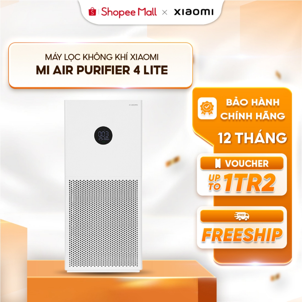 Xiaomi Mi Air Purifier 4 Lite – Màn OLED, Lọc HEPA 99.97%, Ion Âm