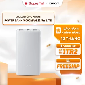 Sạc dự phòng Xiaomi Power Bank 10000mAh 22.5W Lite BHR9350GL - Sạc đồng thời ba thiết bị - Công suất tối đa 22,5W