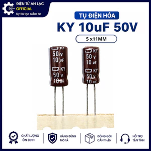 Tụ hóa 10uF 50V 50V10uF KY kích thước 5x11MM hãng NCC