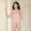 Bộ Mặc Nhà 2 Dây Loirehic FDMN260317 Chất Lụa Pháp Mát Mịn Phối Ren Mềm Ko Gây Ngứa