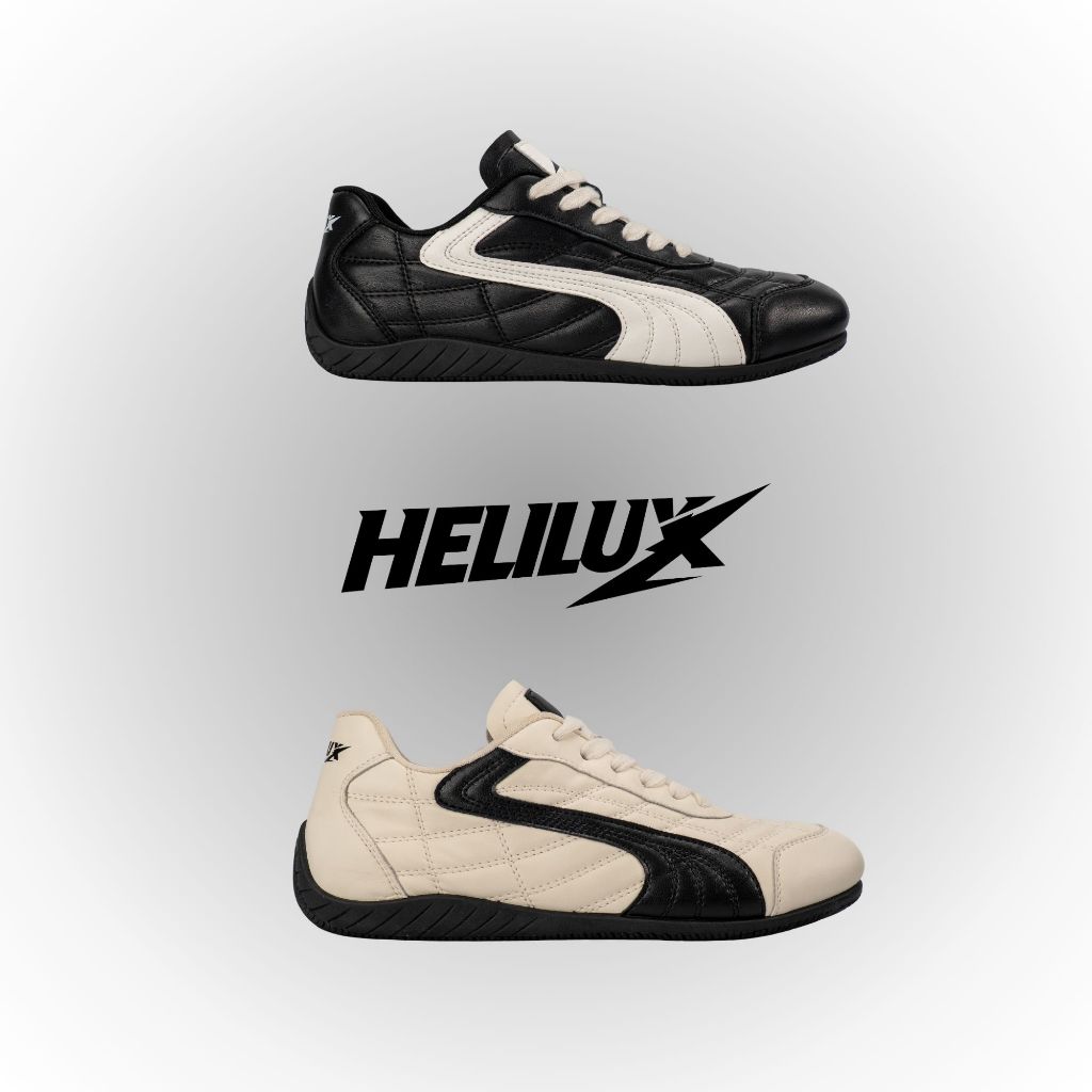 Giày Sneaker Unisex Helilux A1 Da PU, Đế Bằng Bền Bỉ, Phong Cách Thanh Lịch