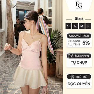 Chân váy lụa dáng xoè, chân váy lụa dáng ngắn chất lụa cao cấp tà xoè CÓ QUẦN BẢO HỘ_EG05