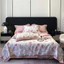 Set Chăn Ga Gối Lụa Thái Cao Cấp 5 Món Mềm Mịn Thoáng Mát, Chăn Trần Bông Dùng Cho Các Mùa [Ga trùng màu Chăn]