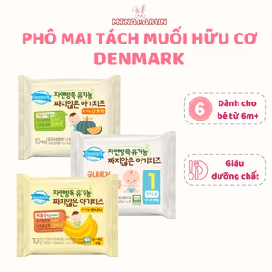 Phô mai tách muối hữu cơ Denmark Hàn Quốc cho bé ăn dặm từ 6 tháng tuổi Minababyvn