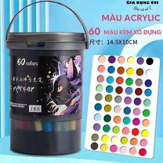 Xô Bút 120 Màu Acrylic Siêu Đẹp Mực Mịn Không Mùi Không Lem Home max vietnam