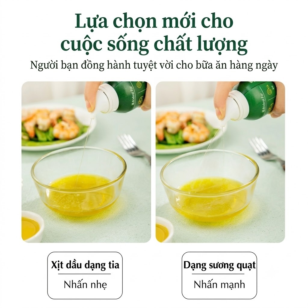 Dầu Oliu Xịt Ăn Kiêng Orange Run 200ml - "Trợ thủ" Kiểm Soát Calo Cho Thực Đơn Eat Clean, Ăn Ngon Mà 0 Béo