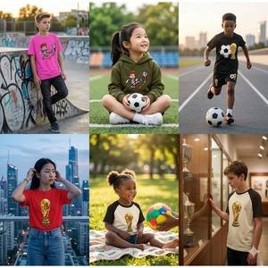 SET BỘ THỂ THAO PHỐI SỌC WORLD CUP – ĐỘC - ĐẸP - CHẤT CHO GU THỜI TRANG RIÊNG CỦA BÉ!
