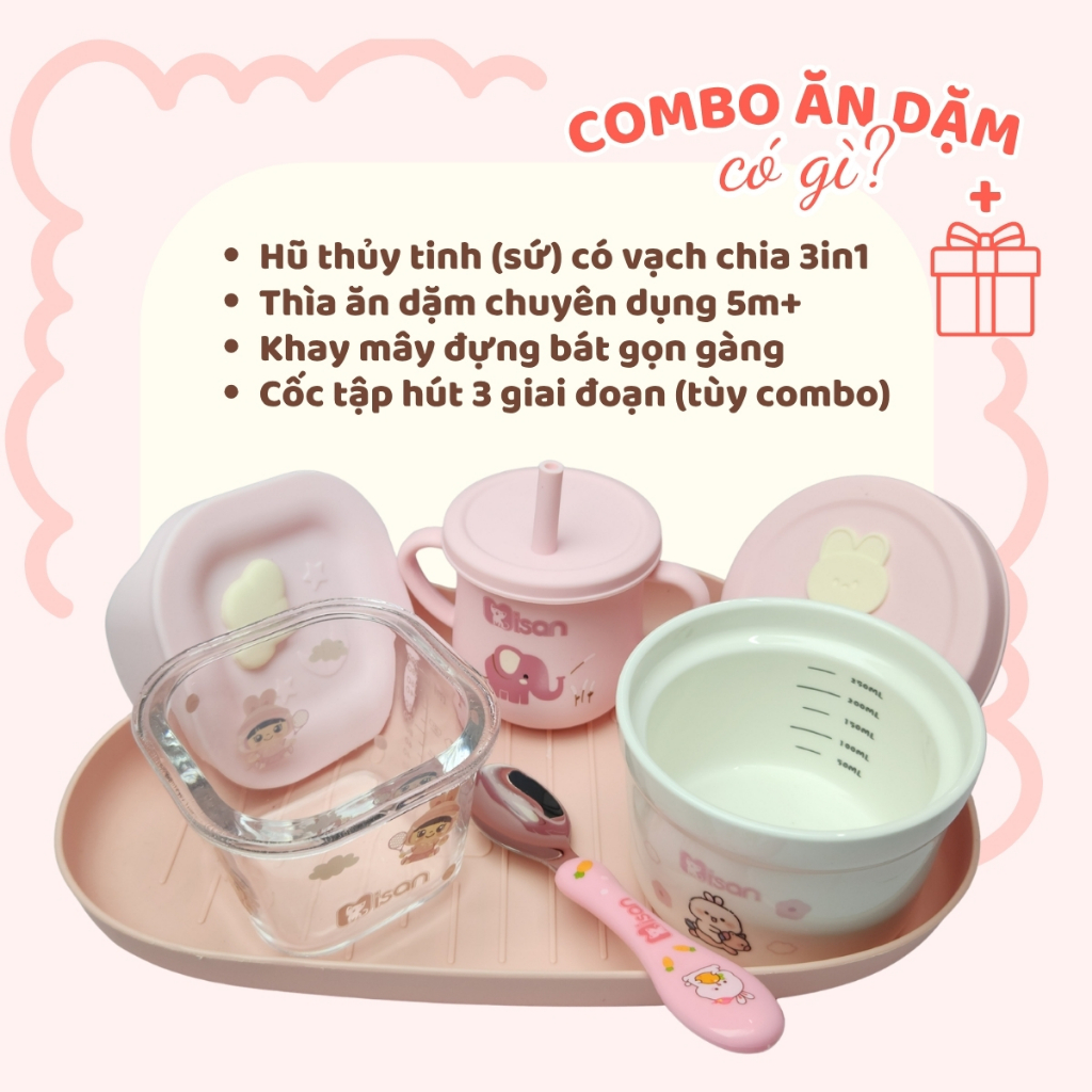 Combo Chén Sứ Ăn Dặm Kiểu Nhật Set Ăn Dặm Hứng Khởi Cho Bé  Hũ Thủy Tinh Cốc Tập Hút Shop Mẹ Bí Đỏ