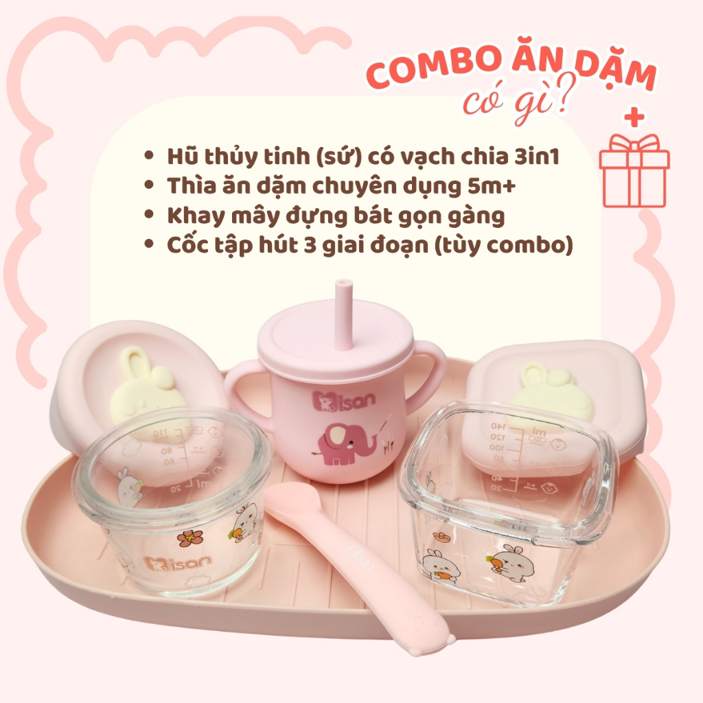 Combo Chén Sứ Ăn Dặm Kiểu Nhật Set Ăn Dặm Hứng Khởi Cho Bé  Hũ Thủy Tinh Cốc Tập Hút Shop Mẹ Bí Đỏ