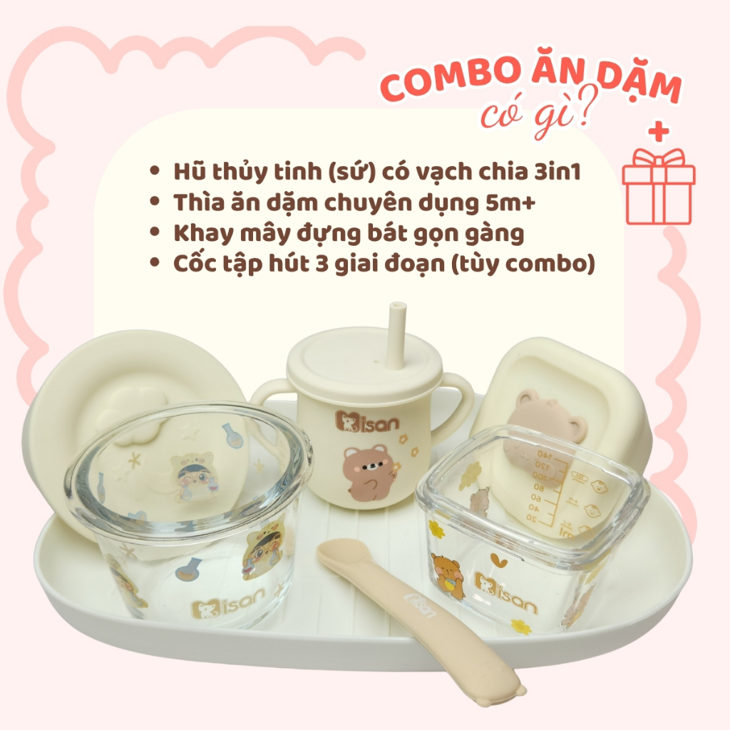 Combo Chén Sứ Ăn Dặm Kiểu Nhật Set Ăn Dặm Hứng Khởi Cho Bé  Hũ Thủy Tinh Cốc Tập Hút Shop Mẹ Bí Đỏ