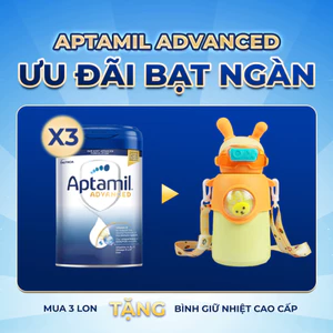 Tem Hoàng Lê | 3 Lon Aptamil Advanced + Bình giữ nhiệt cao cấp