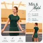 Áo T-shirt Nữ LV26S04F237 Viền Bo, Áo Phông Nữ Chơi Thể Thao, Tennis, Pickle Ball Co Giãn Thấm Hút Mồ Hôi — ảnh 4