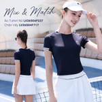 Áo T-shirt Nữ LV26S04F237 Viền Bo, Áo Phông Nữ Chơi Thể Thao, Tennis, Pickle Ball Co Giãn Thấm Hút Mồ Hôi — ảnh 5