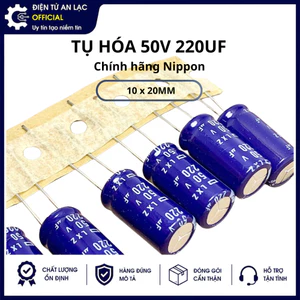 Tụ hóa 50V 220uF 50V220uF kích thước 10x20mm Chính hãng Nippon LXZ