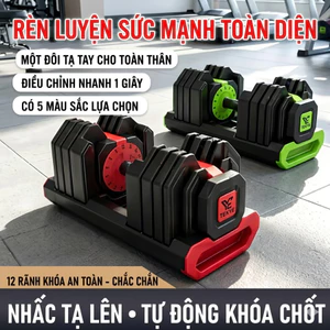 Tạ Tập Gym Tại Nhà Điều Chỉnh Đa Năng, Tạ Tay Điều Chỉnh 15 Mức Tạ Khác Nhau Từ 3kg Đến 25kg