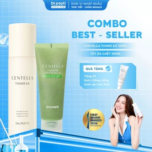Combo Làm Sạch, Cấp Ẩm Da Gồm Nước Hoa Hồng Centella Toner EX 180ml và Tẩy tế bào Centella 100ml CB24