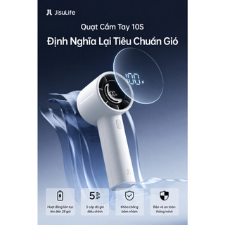 Quạt Cầm Tay JisuLife 10S Pin 28 Giờ Sạc USB-C 5 Cấp Độ Gió/ JisuLife Portable Handheld Fan 10S/ Direct from JAPAN