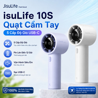 Quạt Cầm Tay JisuLife 10S Pin 28 Giờ Sạc USB-C 5 Cấp Độ Gió/ JisuLife Portable Handheld Fan 10S/ Direct from JAPAN