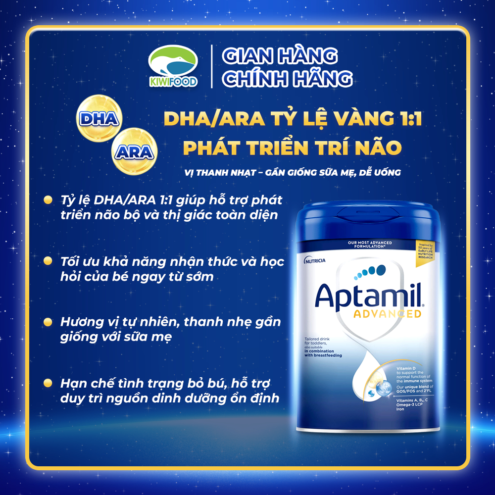 Tem Hoàng Lê | 2 Lon Aptamil Advanced + Đồ chơi vẽ bảng