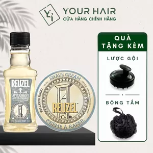 COMBO Kem cạo râu + Dầu dưỡng da sau cạo Reuzel Shave Cream 95g + AfterShave 100ml