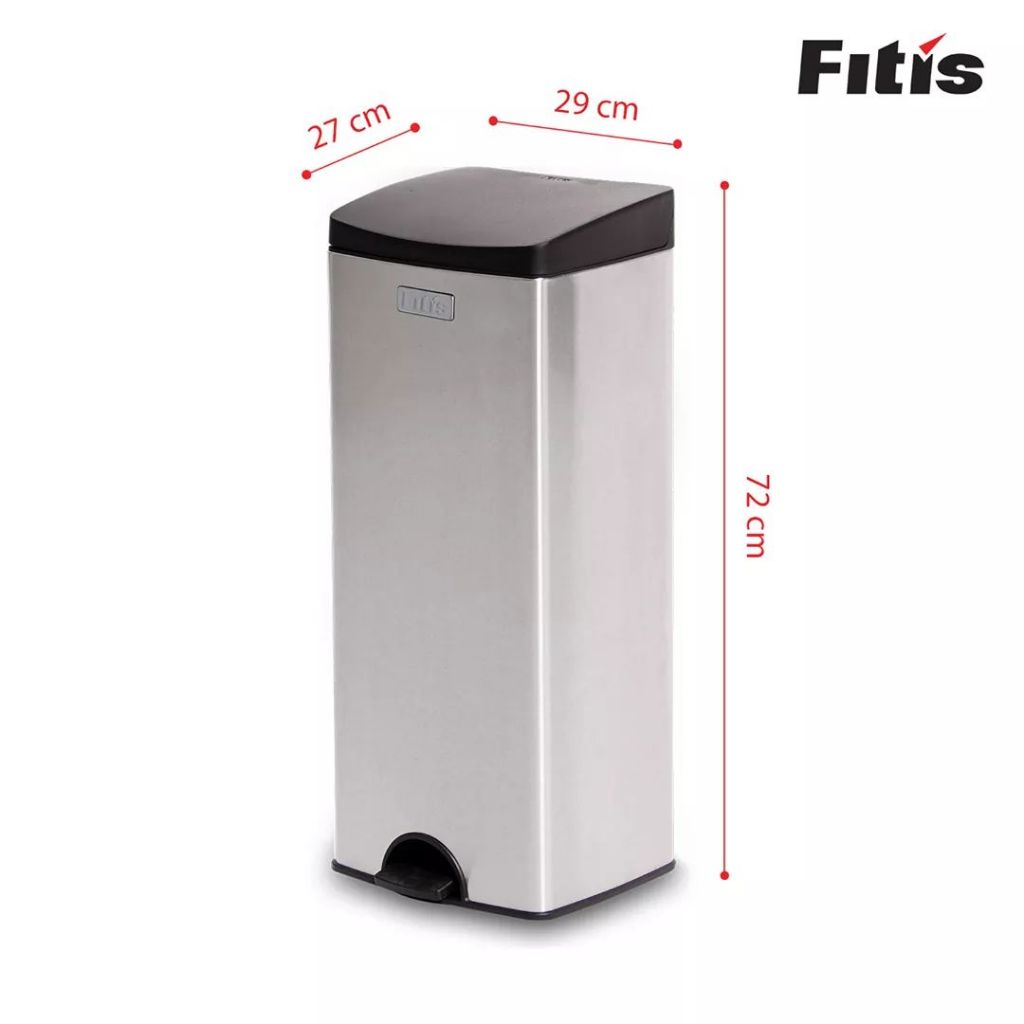 Thùng Rác Inox  15L , 22L  FITIS Cao Cấp Đóng Mở Nắp Êm Ái