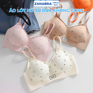 Áo lót nữ su đúc không gọng họa tiết siêu xinh, Áo ngực cup V form ôm tôn dáng V1 ZANABRA 975
