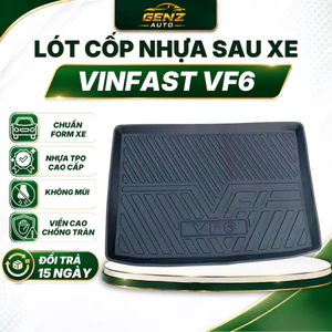 Lót cốp VF6 - VINFAST VF6- Nhựa dẻo TPO Không mùi, Chuẩn khít form xe, Chống thấm nước, dễ vệ sinh