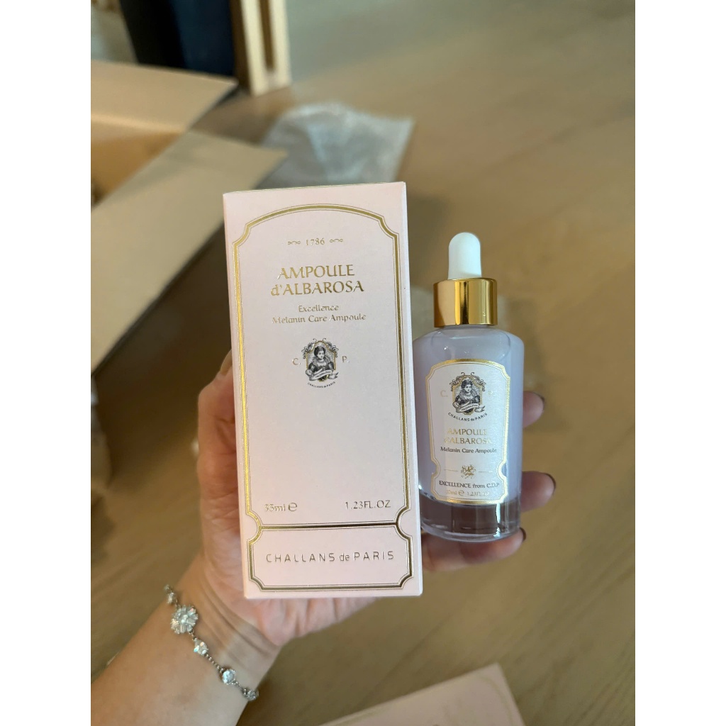 Q92_ Tinh chất hỗ trợ làm sáng và hỡ trợ  giảm thâm nám Challans de Paris Ampoule d'Albarosa