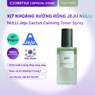 Xịt Khoáng Nulli Jeju Cactus Toner Spray Làm Dịu Da Chiết Xuất Xương Rồng 30ml