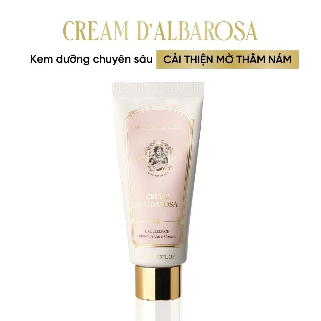 Q93_Kem Dưỡng Sáng Da Challans de Paris Crème d'Albarosa Excellence Melanin Care Cream 75ml