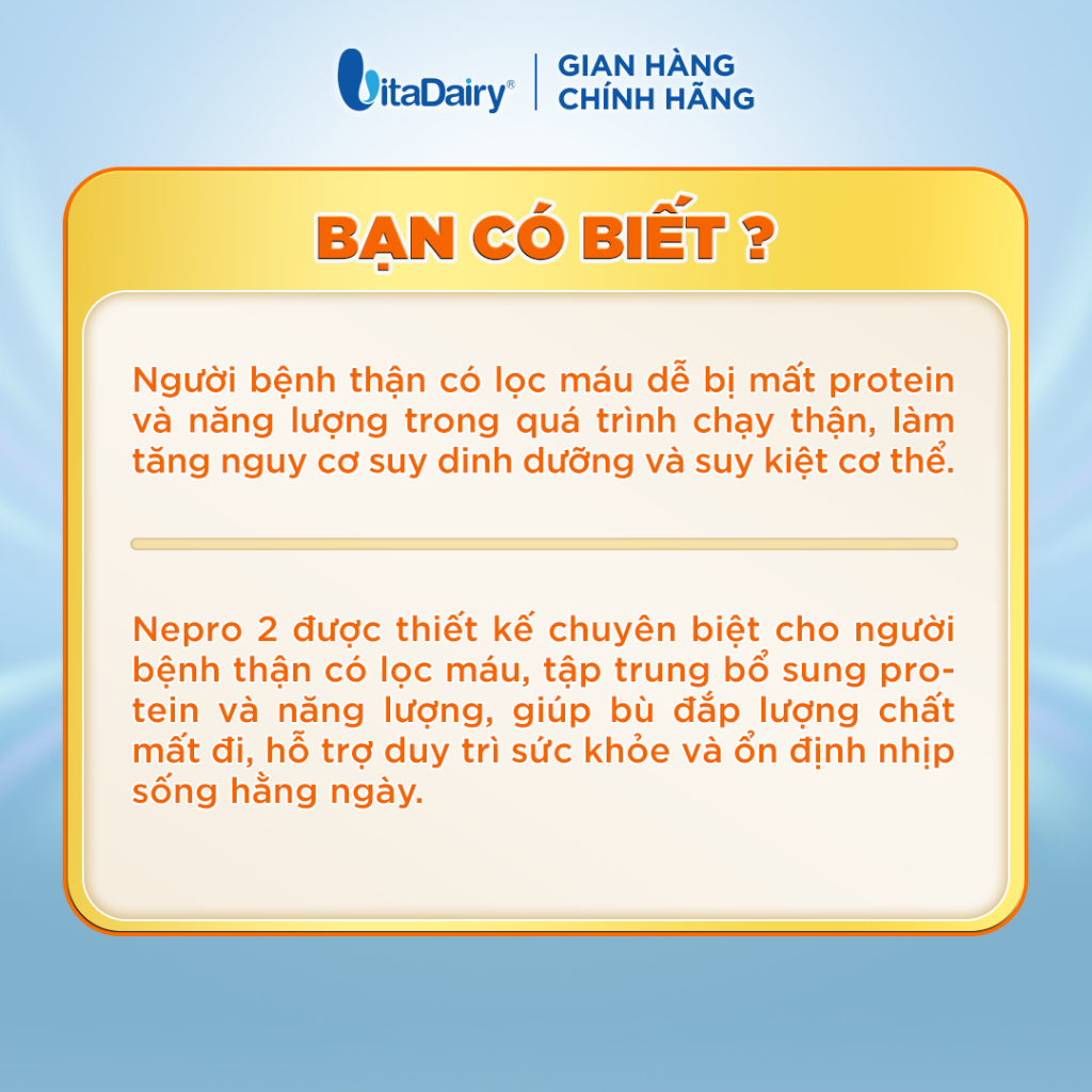 [COMBO 1.3KG TIẾT KIỆM] Sữa bột Nepro 2 Gold - Phù hợp cho người bệnh suy thận có lọc máu ngoài - Lon 900g+400g